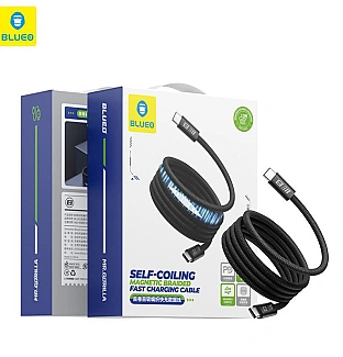 کابل شارژ بلو Blueo Self-coiling Magnetic Brraided Fast Charging Cable